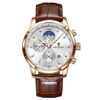 Chronograph Moon Quartz Watch